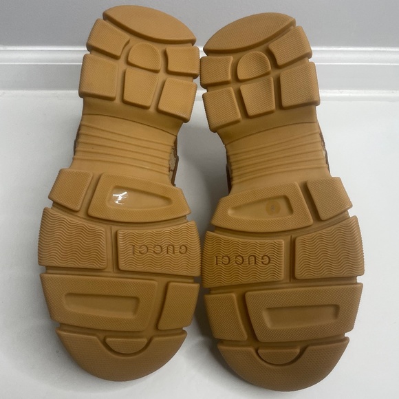 Gucci Sega Flashtrek Brick Red/Brown Leather Trim Midtop Boots Italy Sz 9 521680 - Picture 14 of 16